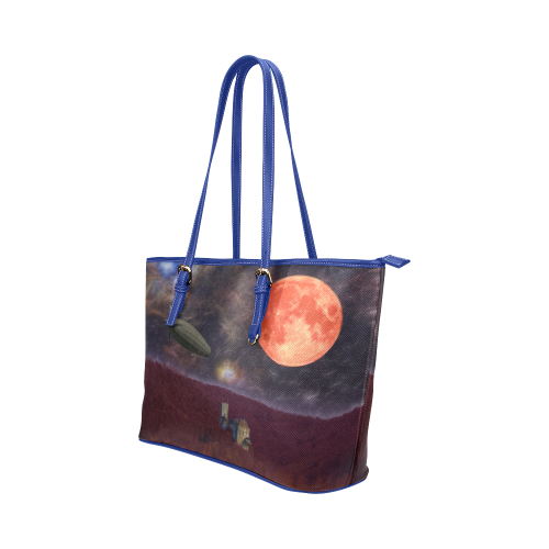 Night Flyer Leather Tote Bag/Large (Model 1651)