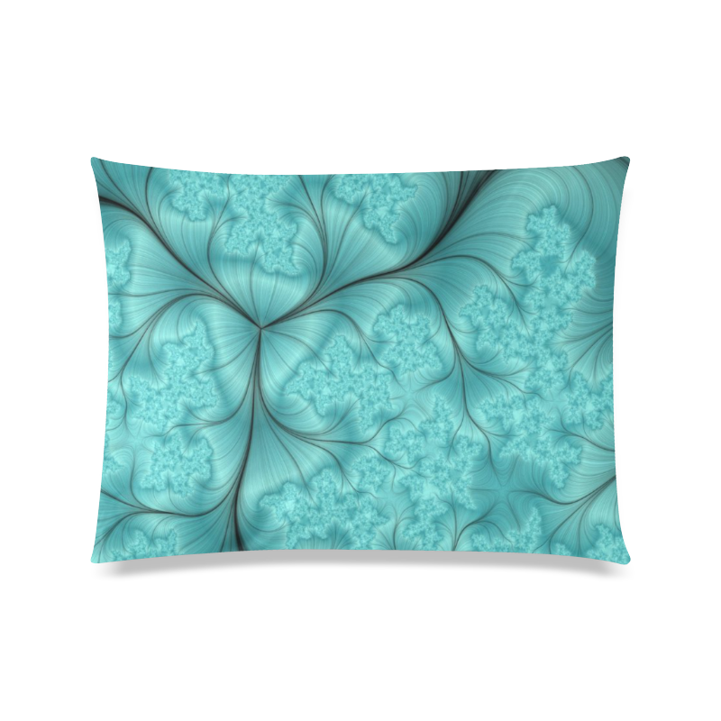 feather fractal Custom Zippered Pillow Case 20"x26"(Twin Sides)
