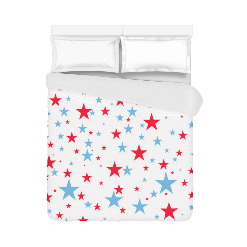 red white and blue stars 2 Duvet Cover 86"x70" ( All-over-print)