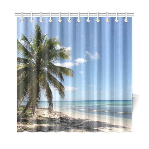 Isla Saona Caribbean Paradise Beach Shower Curtain 72"x72"