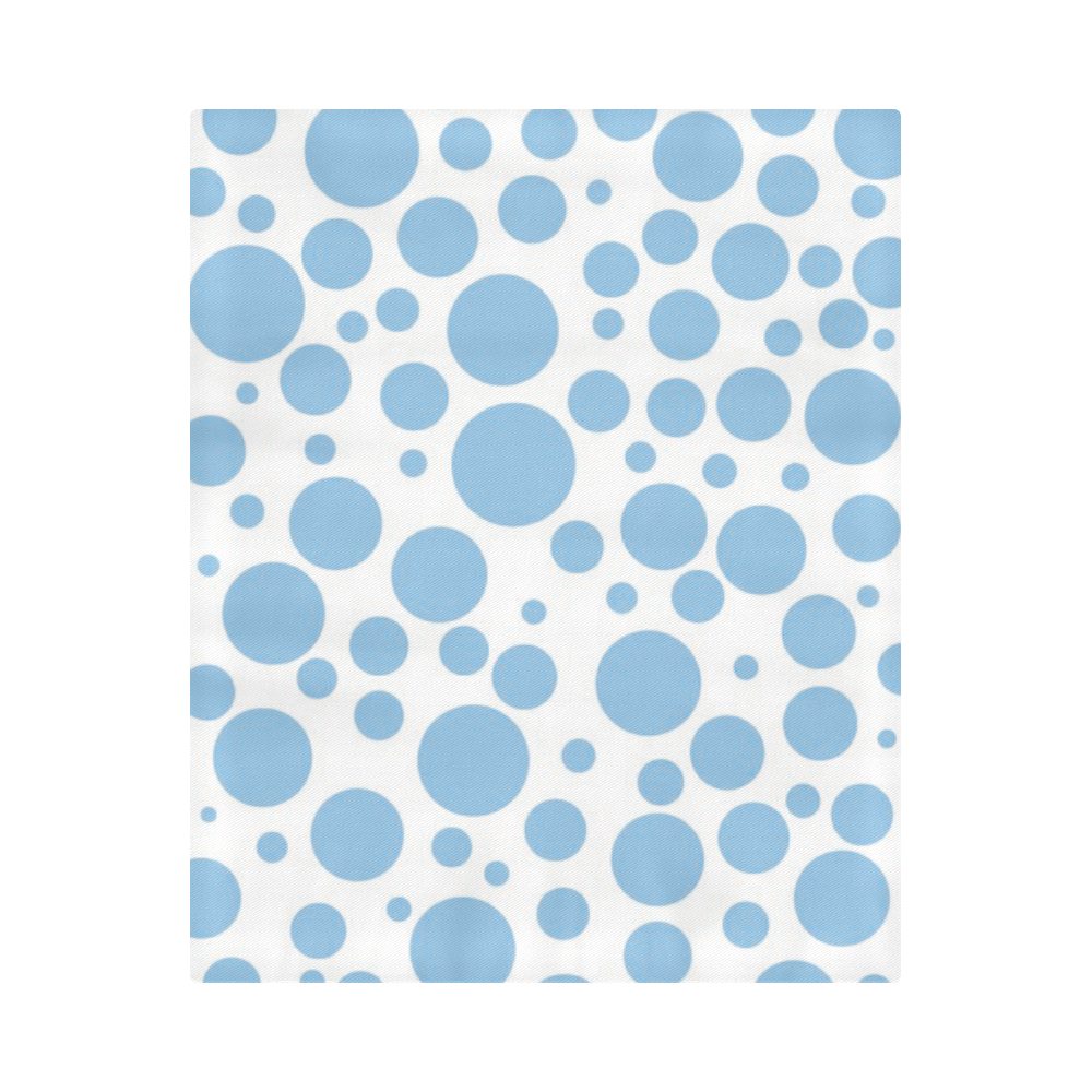 blue and white polka dot Duvet Cover 86"x70" ( All-over-print)