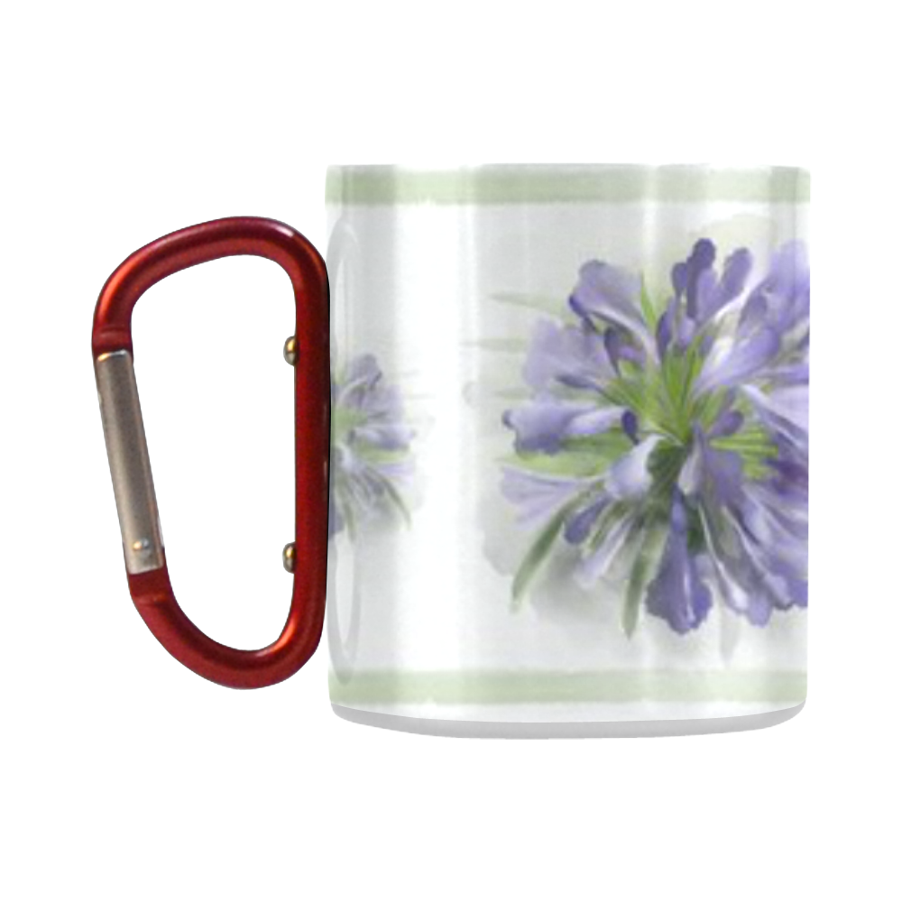 Purple Flowers Classic Insulated Mug(10.3OZ)
