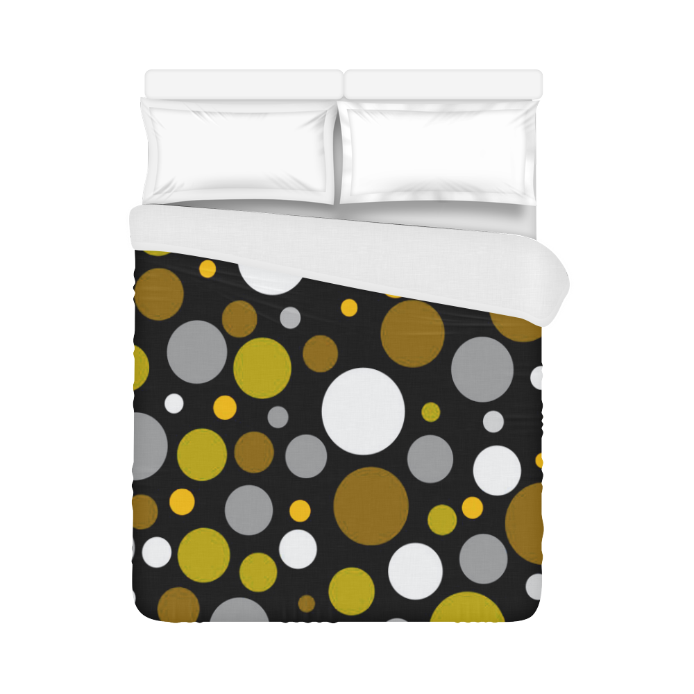 dark yellow polka dots Duvet Cover 86"x70" ( All-over-print)