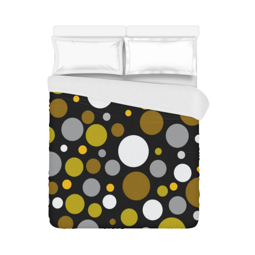 dark yellow polka dots Duvet Cover 86"x70" ( All-over-print)