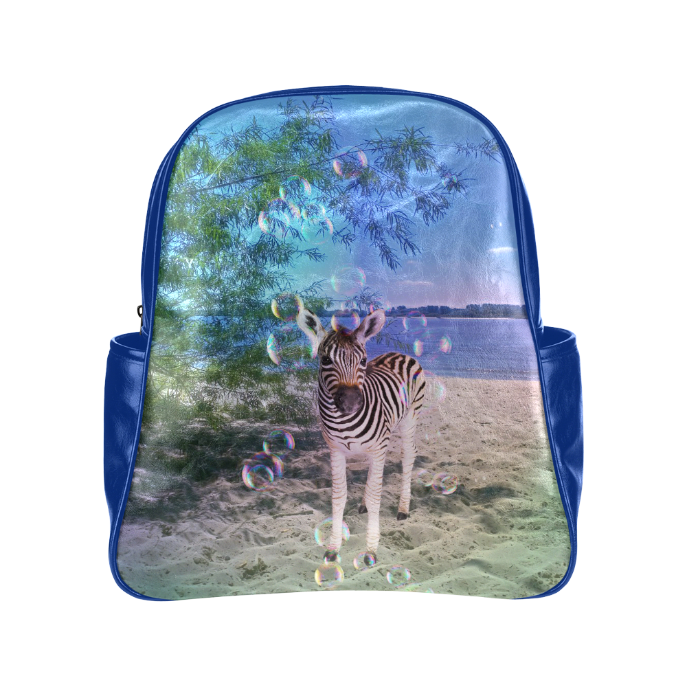 Little cute zebra Multi-Pockets Backpack (Model 1636)