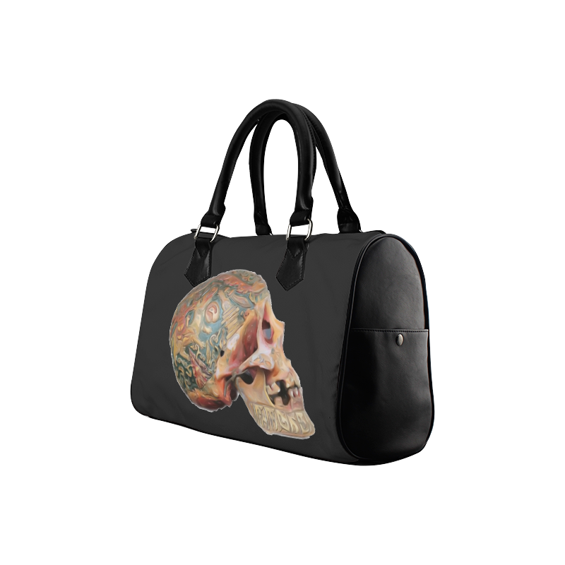 Colored Human Skull Boston Handbag (Model 1621)