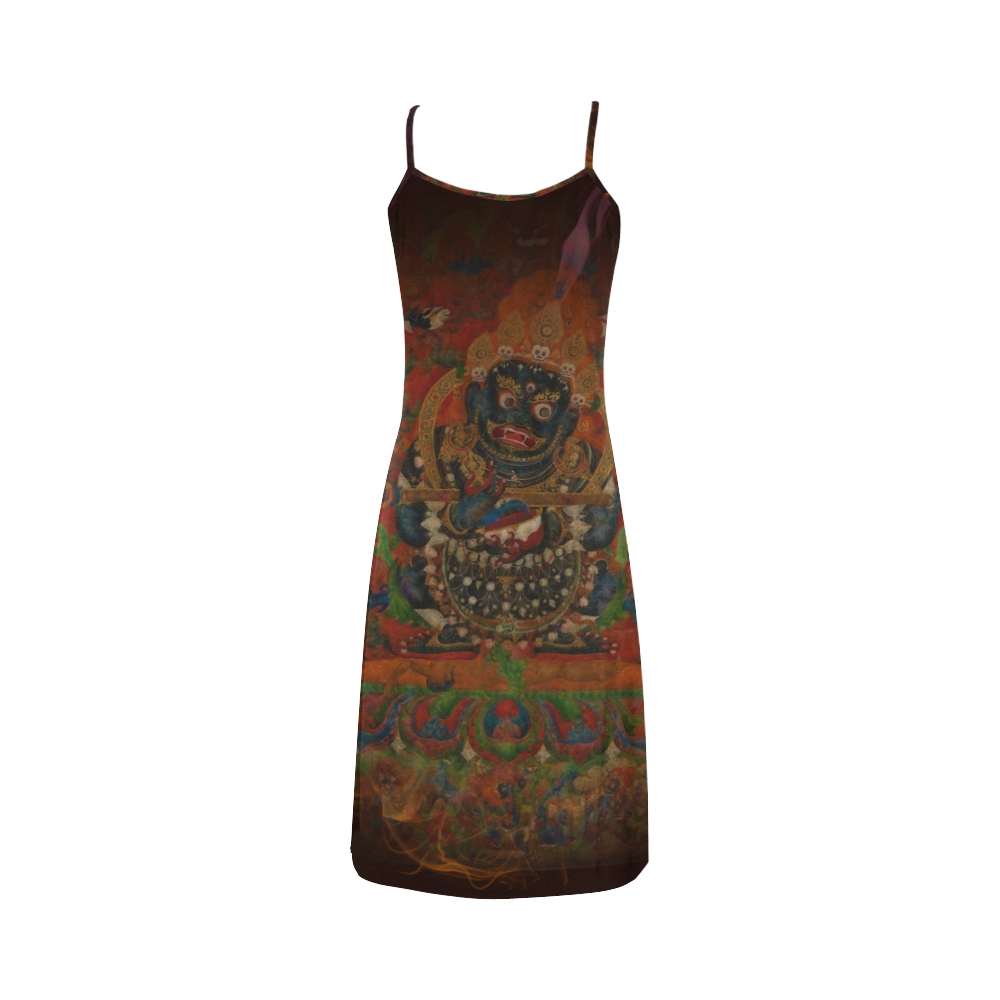Tibetan Buddhism Mahakala Alcestis Slip Dress (Model D05)