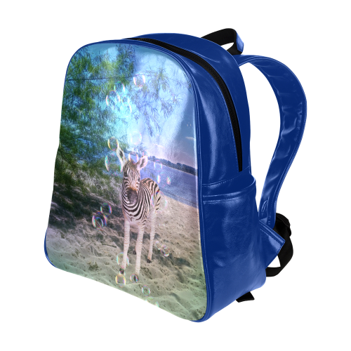 Little cute zebra Multi-Pockets Backpack (Model 1636)