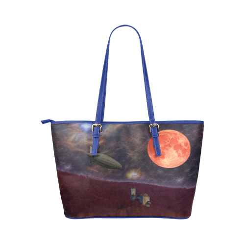Night Flyer Leather Tote Bag/Large (Model 1651)