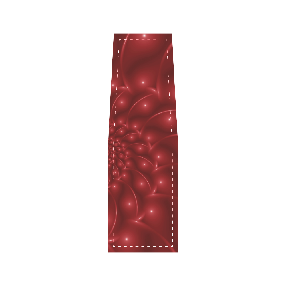 Glossy Red Spiral Fractal Saddle Bag/Large (Model 1649)