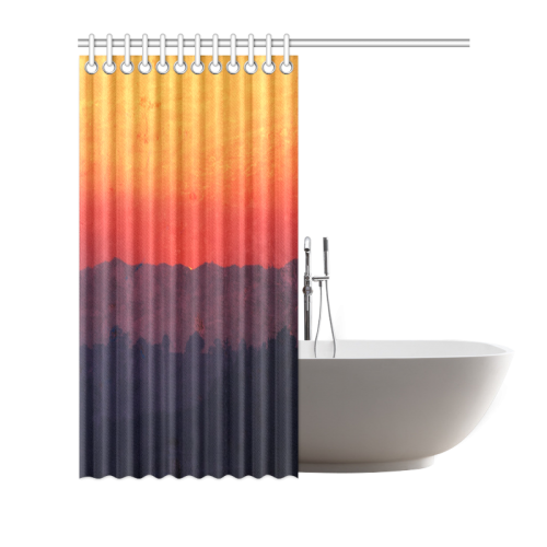 Five Shades of Sunset Shower Curtain 72"x72"