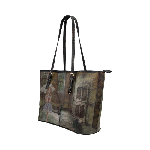 Room 13 - The Girl Leather Tote Bag/Small (Model 1651)
