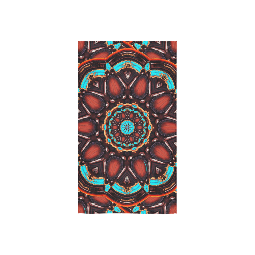 K172 Wood and Turquoise Abstract Custom Towel 16"x28"