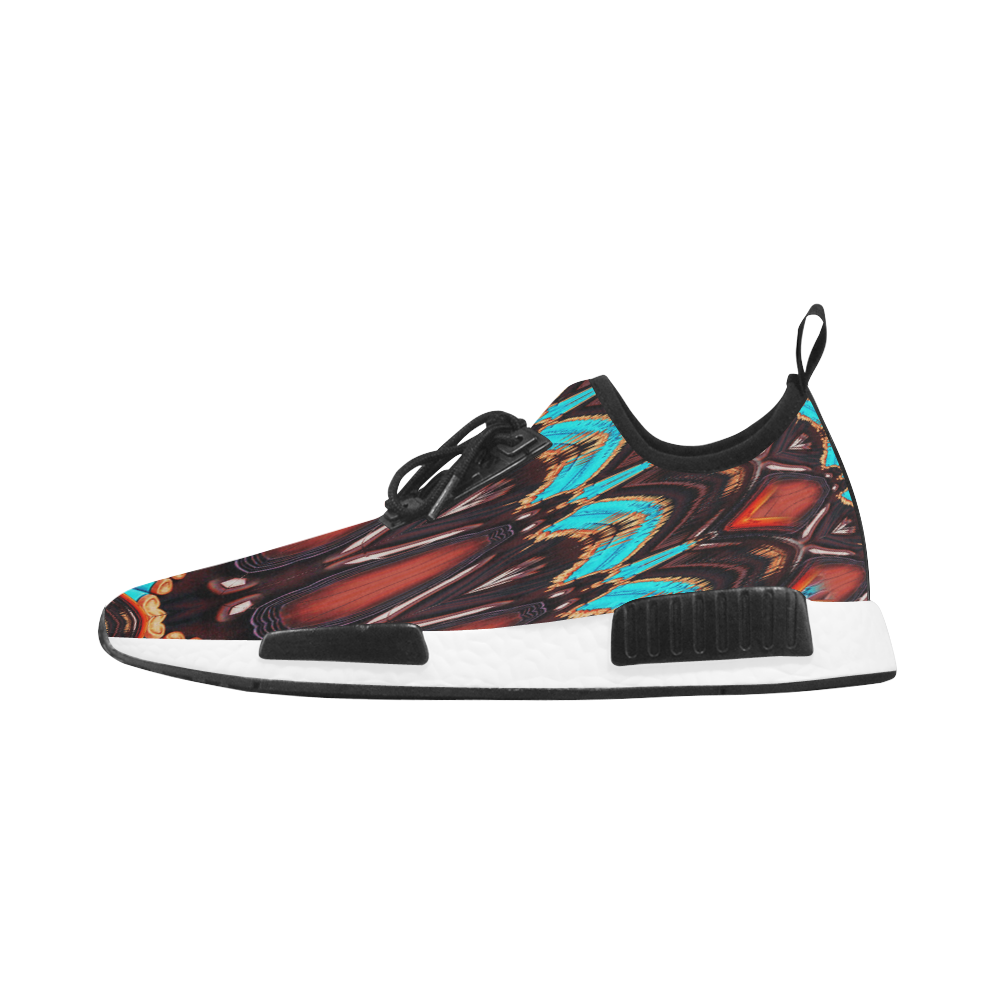 K172 Wood and Turquoise Abstract Women’s Draco Running Shoes (Model 025)