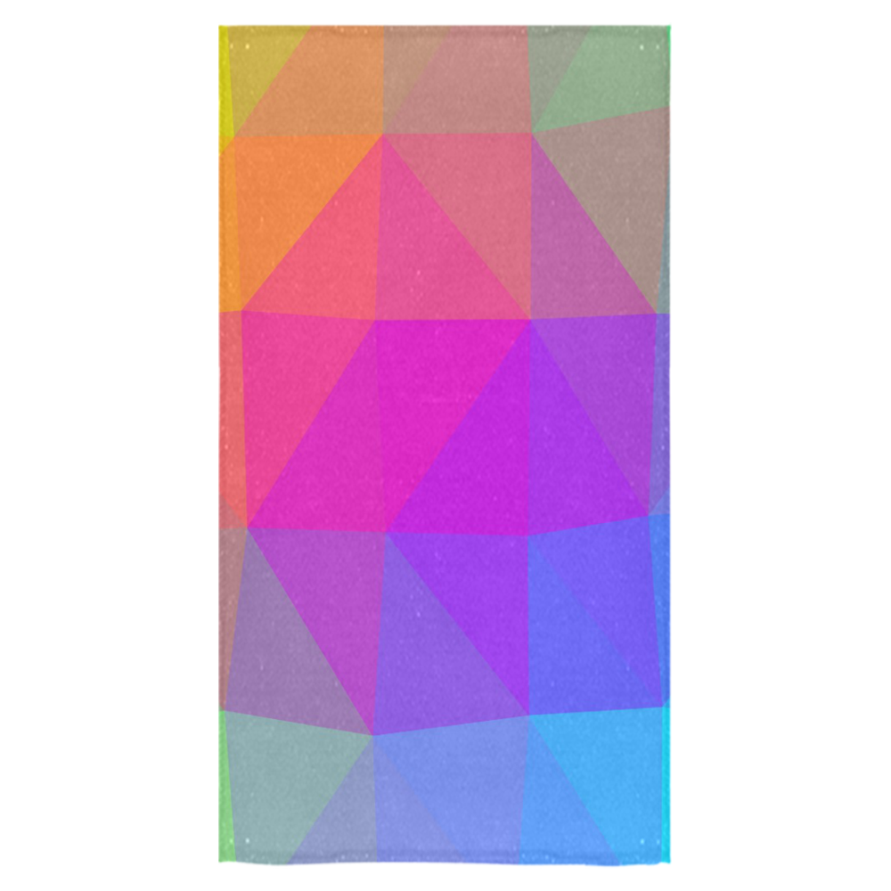 Triangle Rainbow Abstract Bath Towel 30"x56"