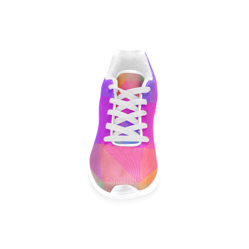 Triangle Rainbow Abstract Women’s Running Shoes (Model 020)