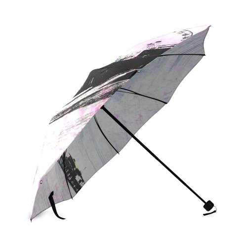 Pink Grunge Santa Monica Pier Foldable Umbrella (Model U01)