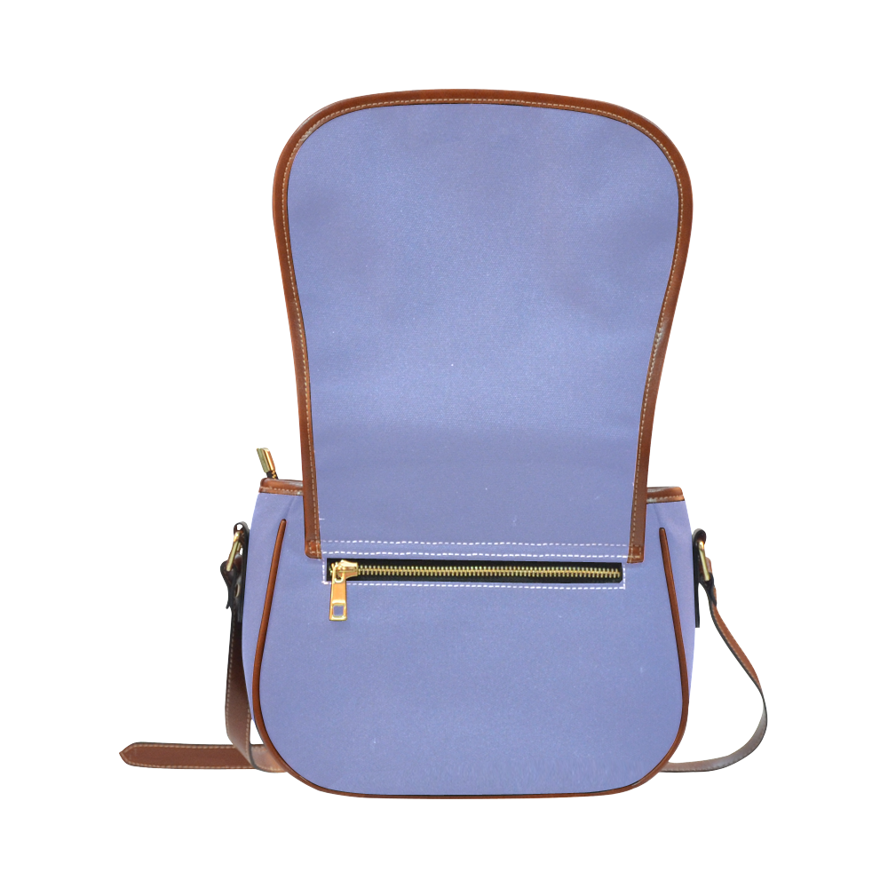 Deep Periwinkle Color Accent Saddle Bag/Large (Model 1649)