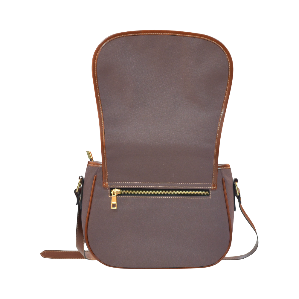 Deep Mahogany Color Accent Saddle Bag/Large (Model 1649)