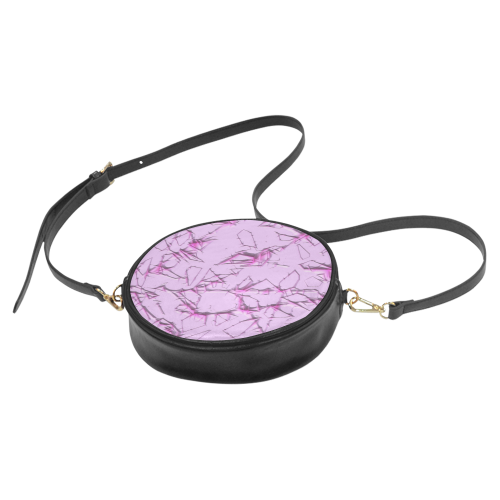 Thorny abstract,soft pink Round Sling Bag (Model 1647)