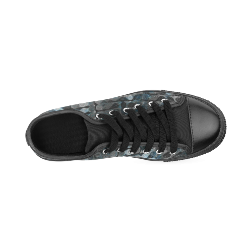 Black Reflector Men's Classic Canvas Shoes (Model 018)