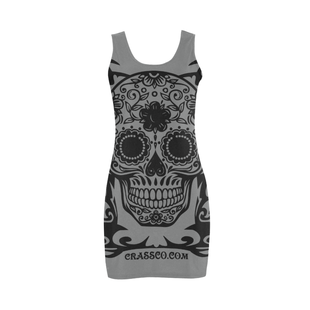 Skull Flowers Stone Medea Vest Dress (Model D06)