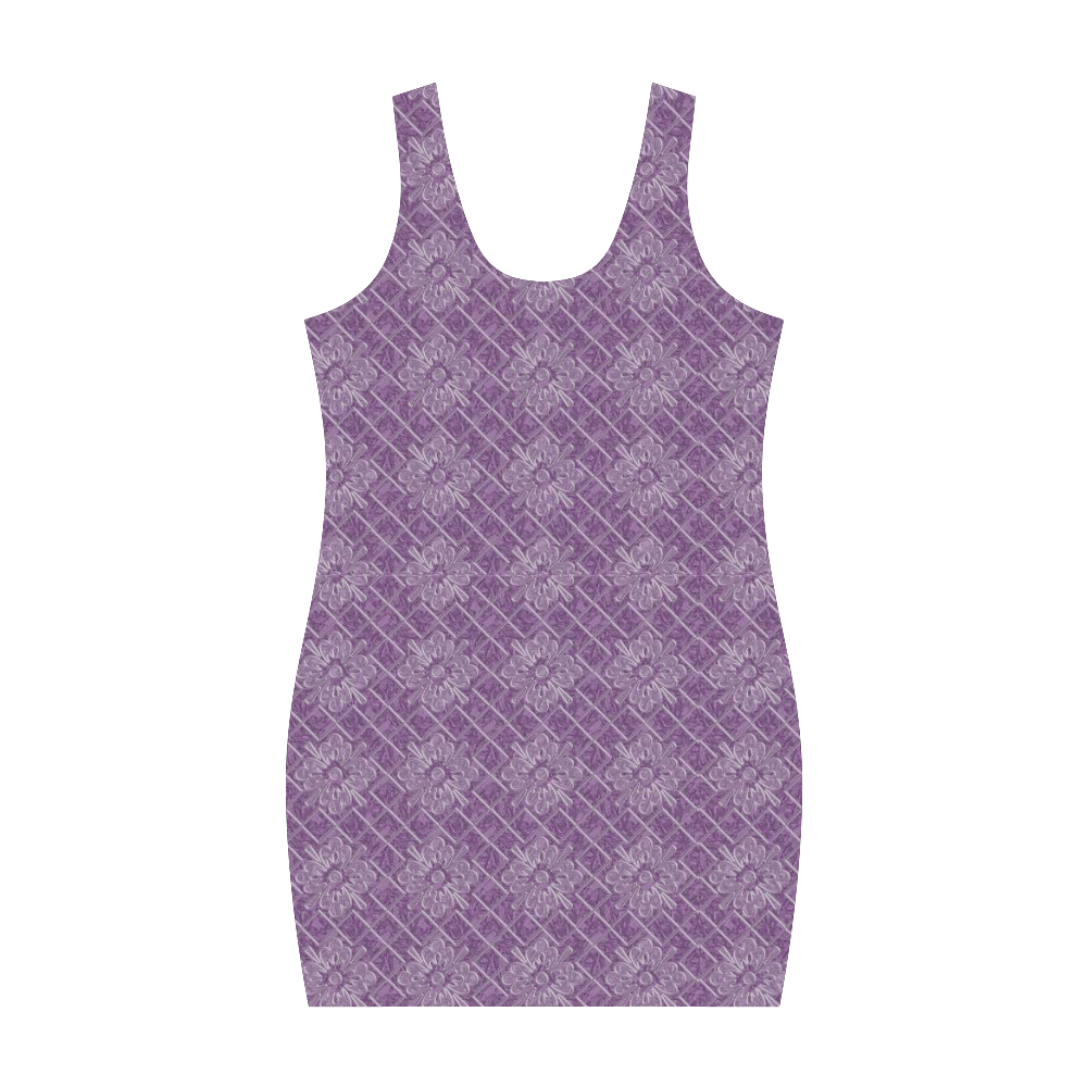 Lilac Jacuard Medea Vest Dress (Model D06)