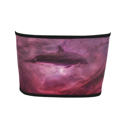 Dolphin in pink waters Bandeau Top