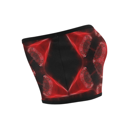Red Crystal Bandeau Top