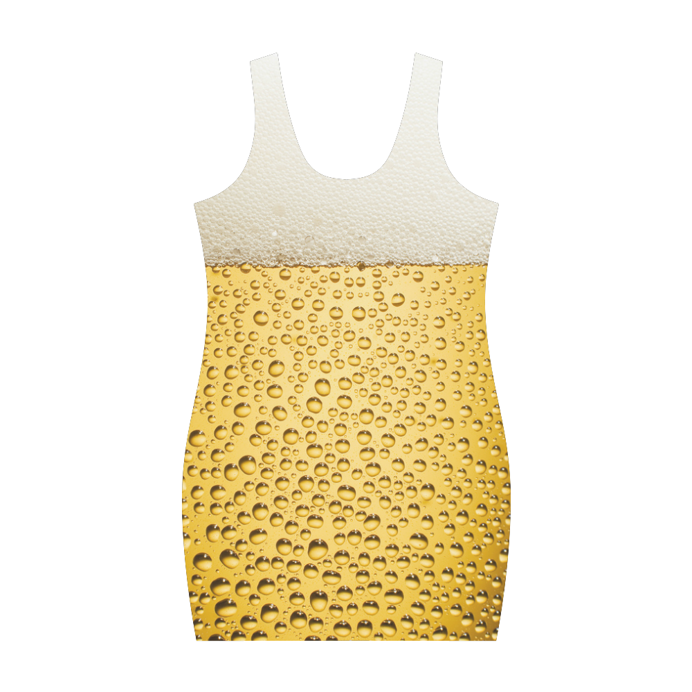 Close Up Beer Glass Novelty Medea Vest Dress (Model D06)