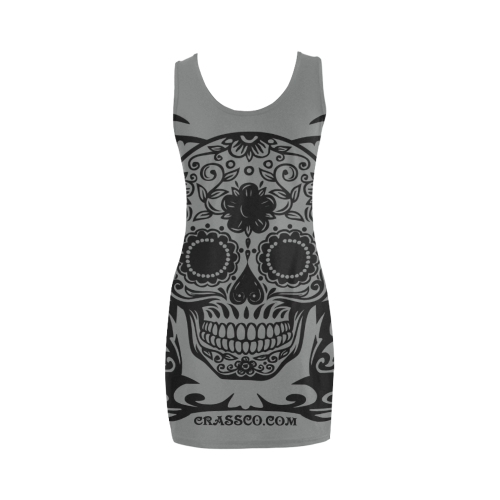 Skull Flowers Stone Medea Vest Dress (Model D06)