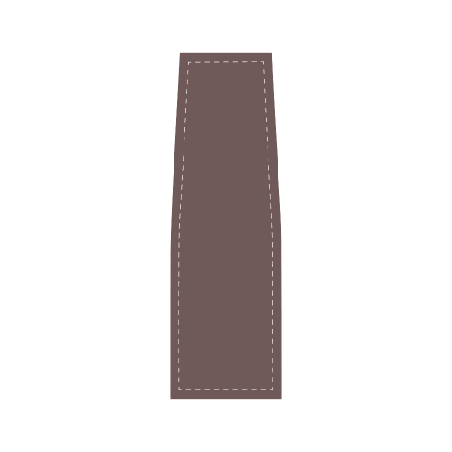 Deep Mahogany Color Accent Saddle Bag/Large (Model 1649)