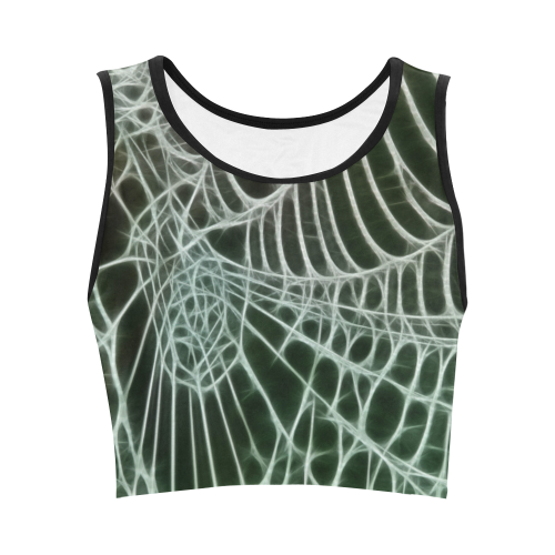 Spiders Net Women's Crop Top (Model T42)
