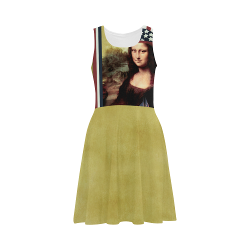 Patriotic Mona Lisa - 4th of July Atalanta Sundress (Model D04)