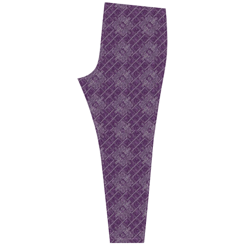 Lilac Jacuard Cassandra Women's Leggings (Model L01)
