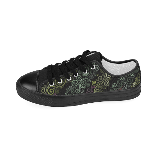 Psychedelic pastel Women's Classic Canvas Shoes (Model 018)