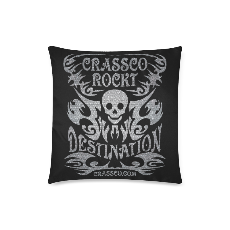 SKULL DESTINATION Custom Zippered Pillow Case 18"x18"(Twin Sides)