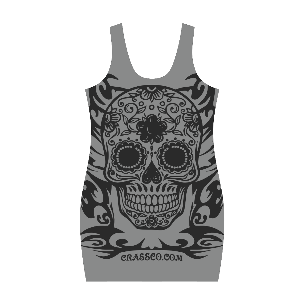 Skull Flowers Stone Medea Vest Dress (Model D06)