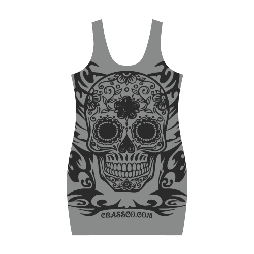 Skull Flowers Stone Medea Vest Dress (Model D06)