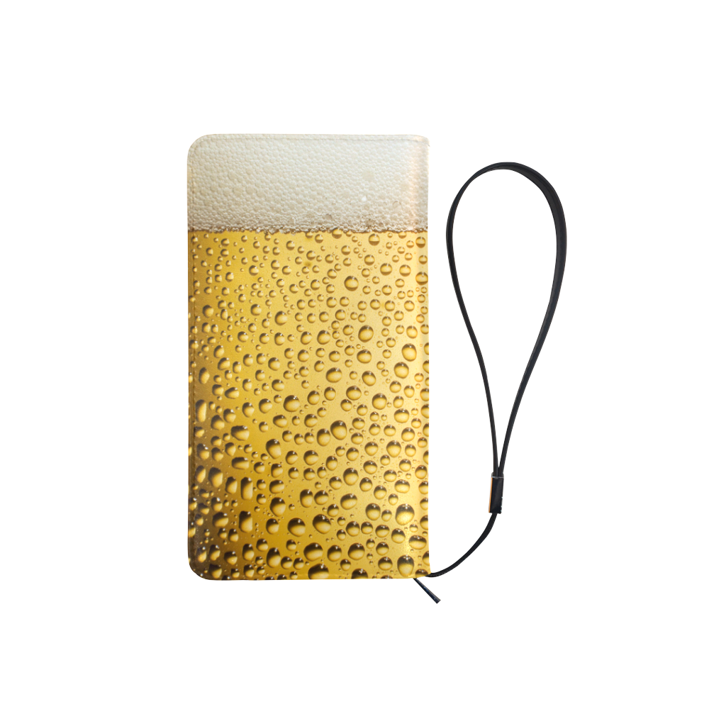 Close Up Beer Glass Novelty Men's Clutch Purse （Model 1638）