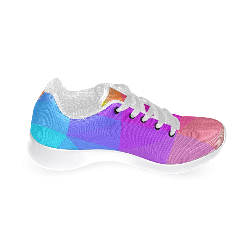 Triangle Rainbow Abstract Women’s Running Shoes (Model 020)