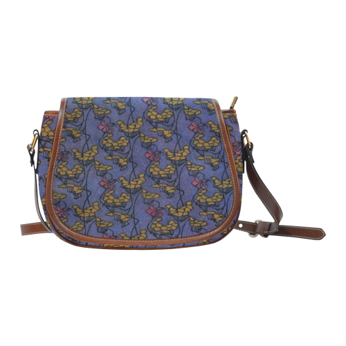 Art Nouveau Floral Saddle Bag/Large (Model 1649)