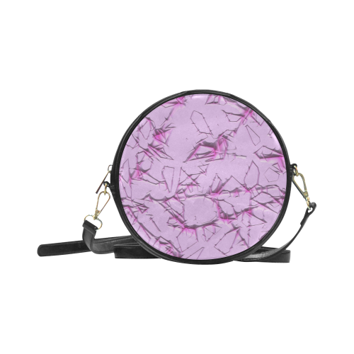 Thorny abstract,soft pink Round Sling Bag (Model 1647)