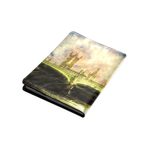 Abstract Golden Westminster Bridge in London Custom NoteBook B5