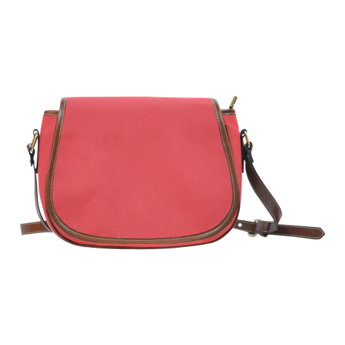 Poppy Red Color Accent Saddle Bag/Large (Model 1649)