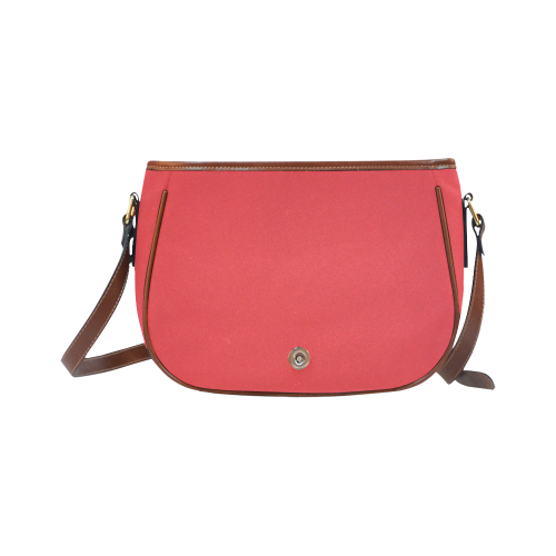 Poppy Red Color Accent Saddle Bag/Large (Model 1649)