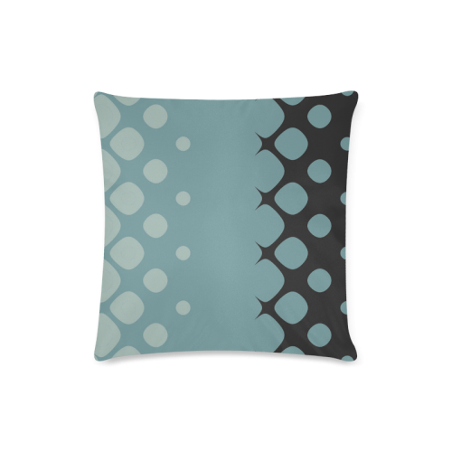 BLACK AND BLUE ABSTRACT Custom Zippered Pillow Case 16"x16"(Twin Sides)