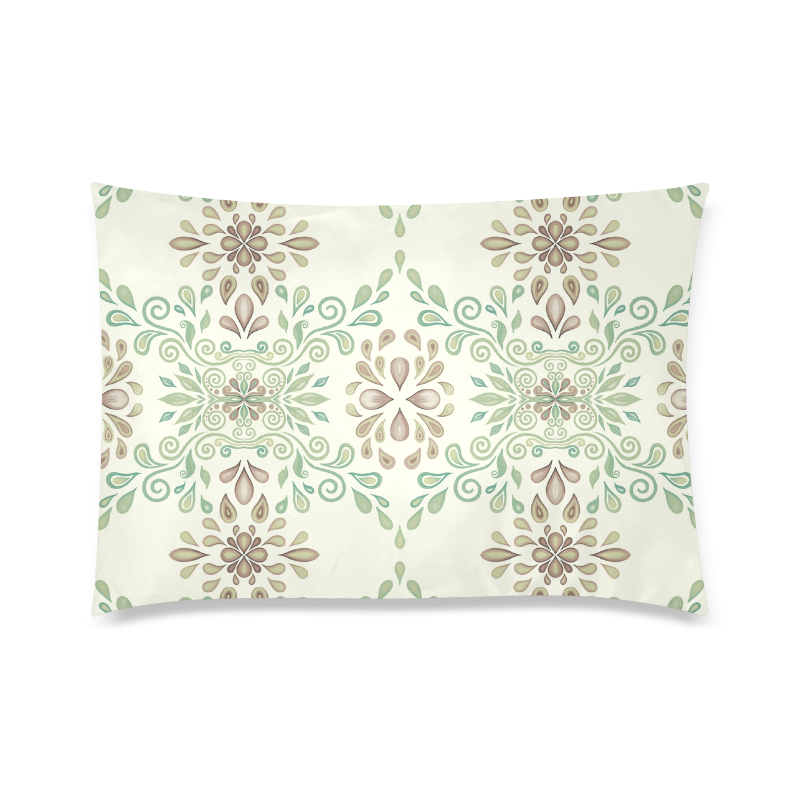 Green ornament Custom Zippered Pillow Case 20"x30" (one side)