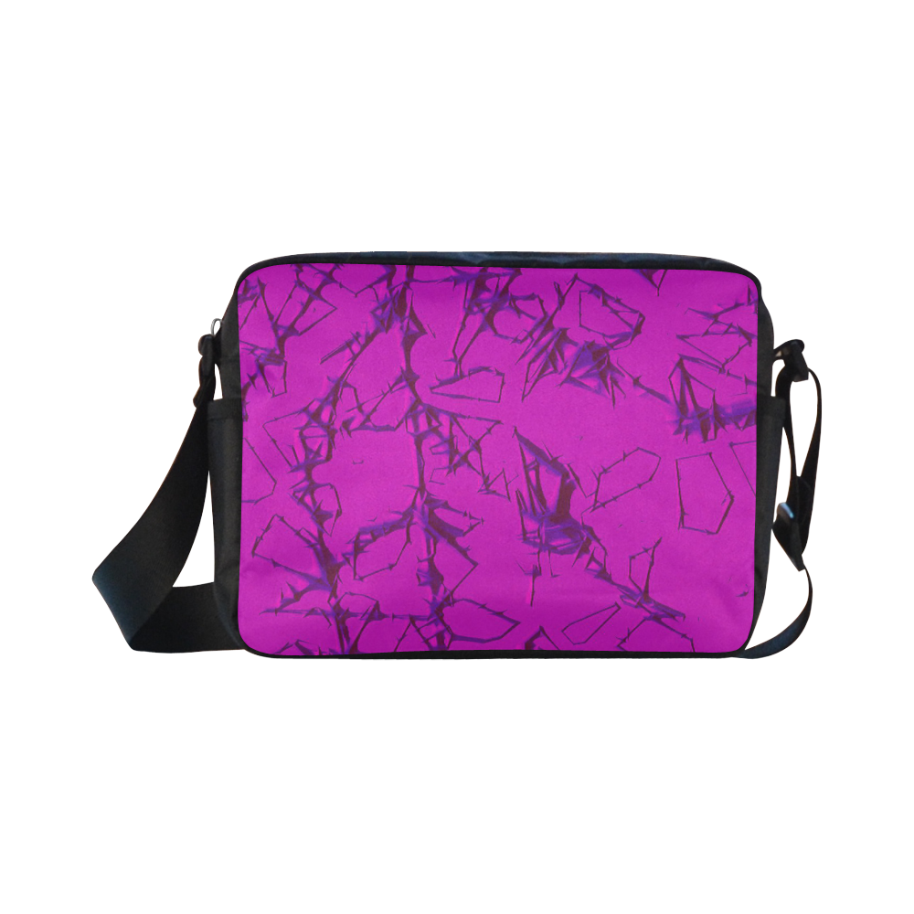 Thorny abstract,hot pink Classic Cross-body Nylon Bags (Model 1632)