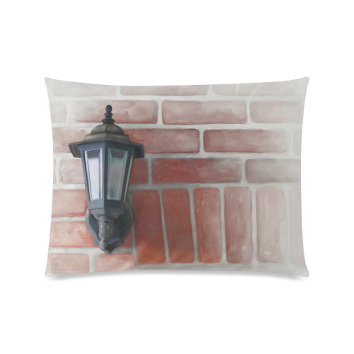 Lamp, Red Brick Custom Picture Pillow Case 20"x26" (one side)